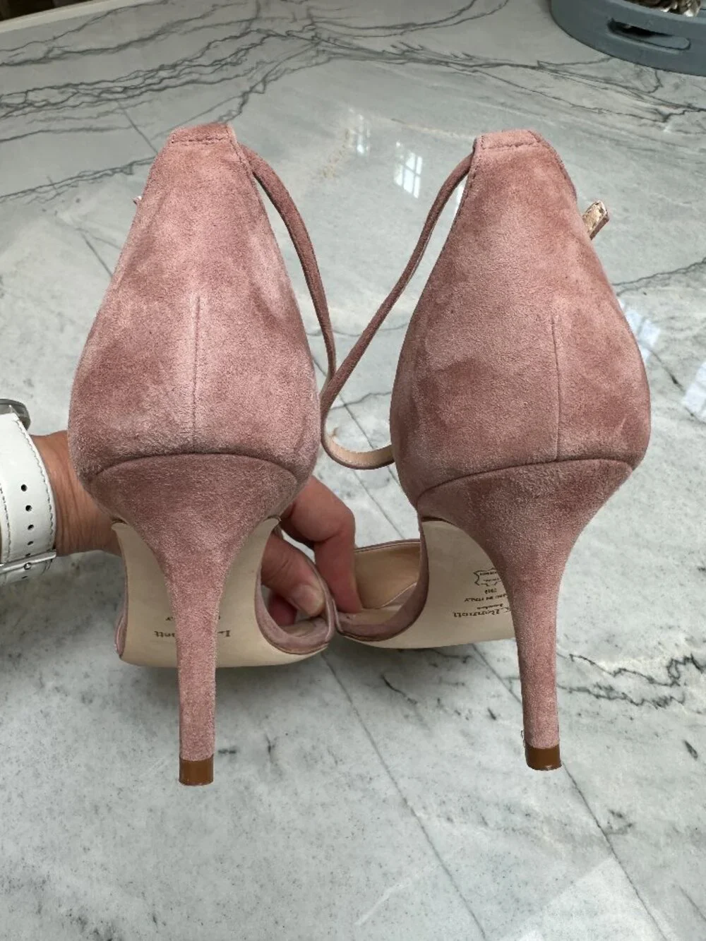 LK Bennett/ Valora Sandal/ Pink Suede w Crystals/ Size 39 (US-8.5) / Worn Once!